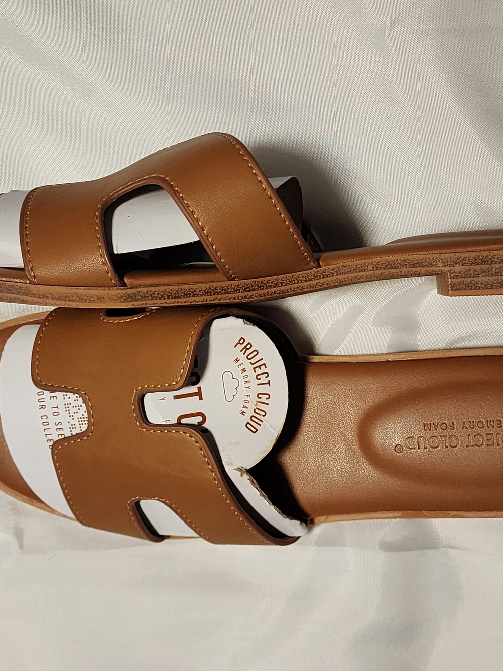 Project Cloud Tan Slide Sandals for Women - Picture 3 of 12